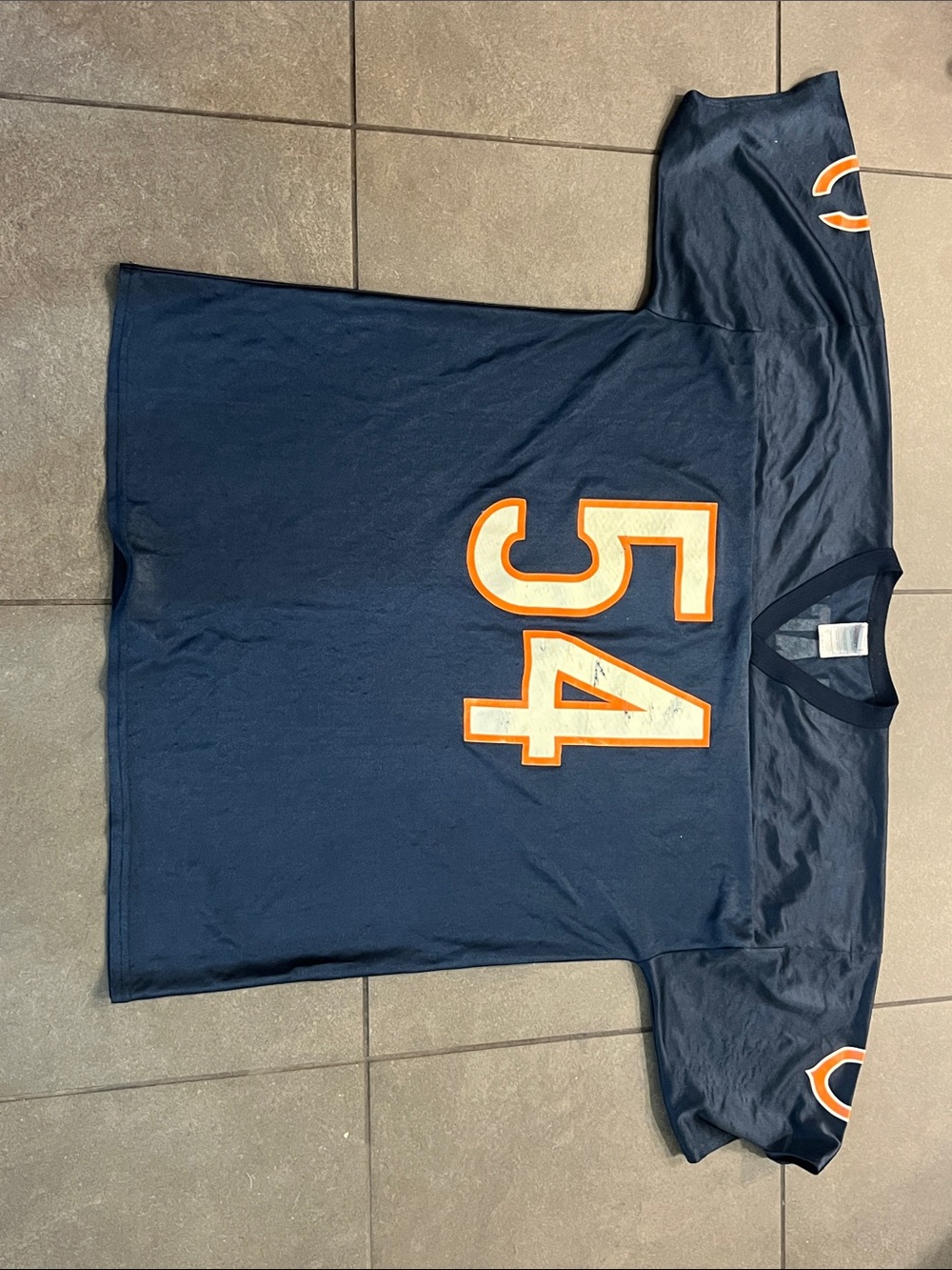 Men's Navy Football Jersey #54 urlacher bears vintage 2x NFL z21